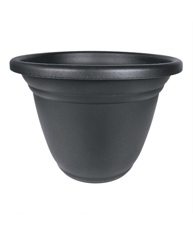 HC Companies Plastic In Outdoor Round Mojave Planter Grey - 22 Inch