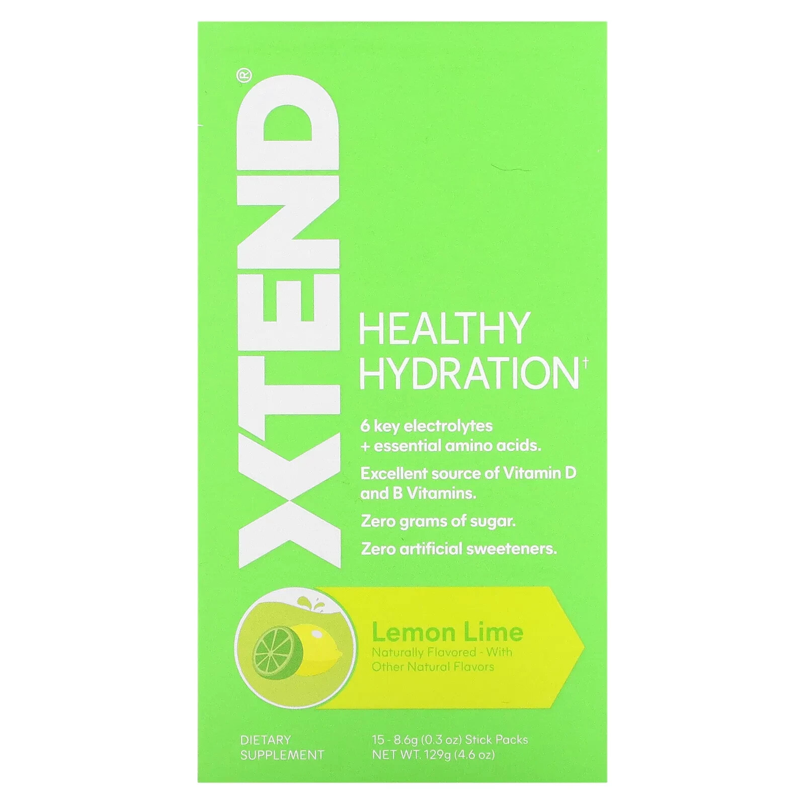 Xtend, Healthy Hydration, клубника и банан, 15 пакетиков по 8,6 г (0,3 унции)