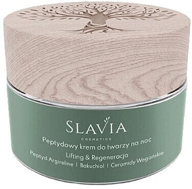 Peptid-Gesichtscreme für die Nacht - Slavia Cosmetics