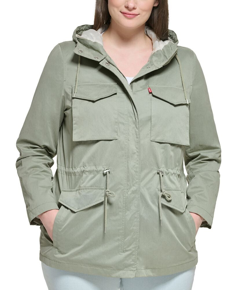 Levi's plus Size Zip-Front Long-Sleeve Hooded Jacket