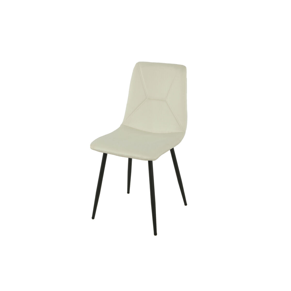 Chair Romimex White Velvet Metal 45 x 89 x 55 cm