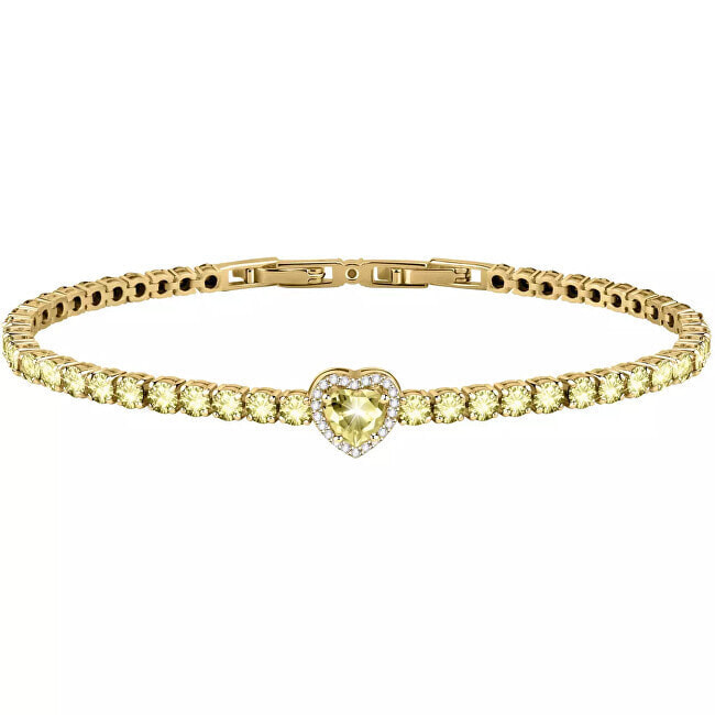 Romantic gilded bracelet with heart Tesori SAVB10