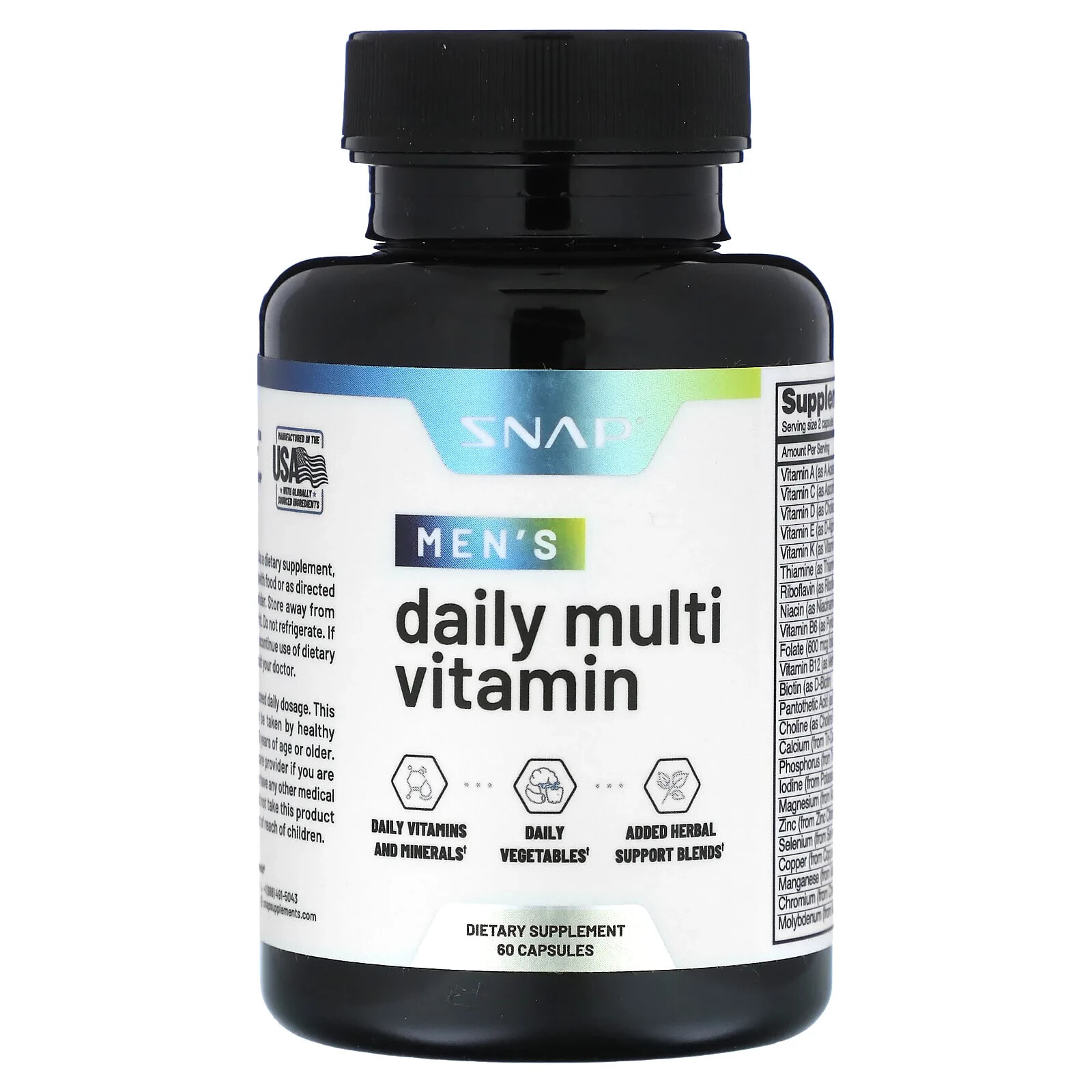 Men's Daily Multi Vitamin, 60 Capsules