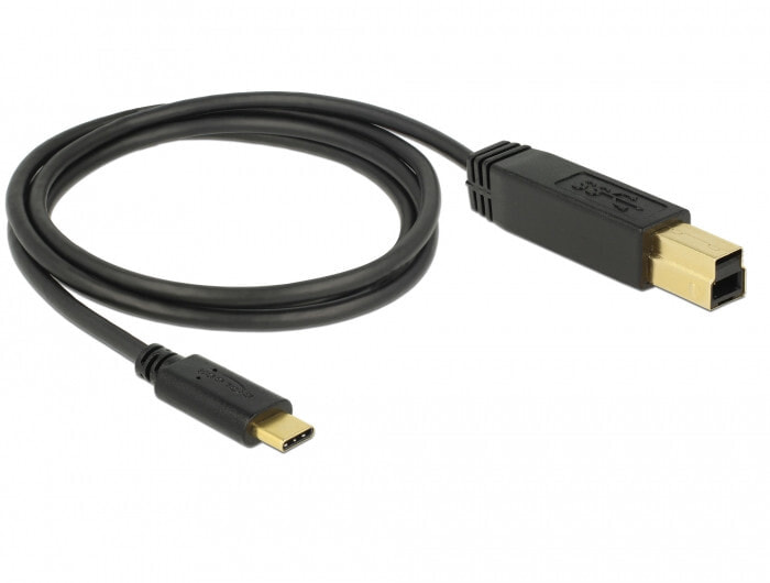 DeLOCK 83675 USB кабель 1 m 3.2 Gen 2 (3.1 Gen 2) USB C USB B Черный