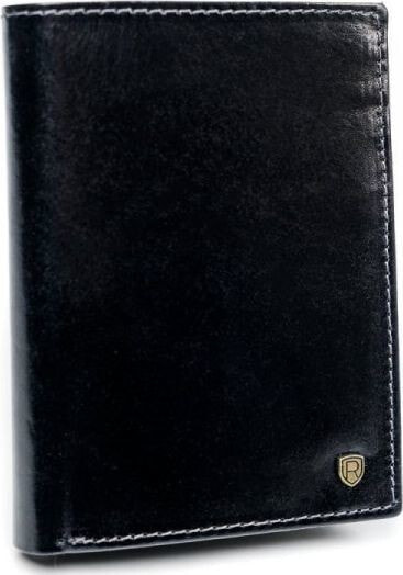 Rovicky Klasyczny portfel męski ze skóry naturalnej z miejscem na dowód rejestracyjny, RFID Rovicky
