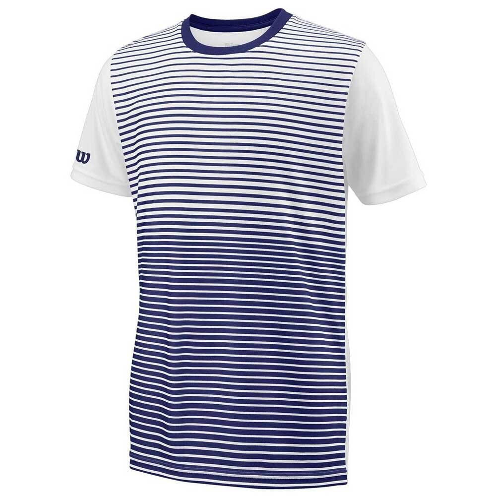 WILSON Team Striped Crew Short Sleeve T-Shirt