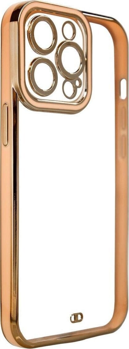 Hurtel Fashion Case etui do iPhone 12 Pro żelowy pokrowiec ze złotą ramką złoty