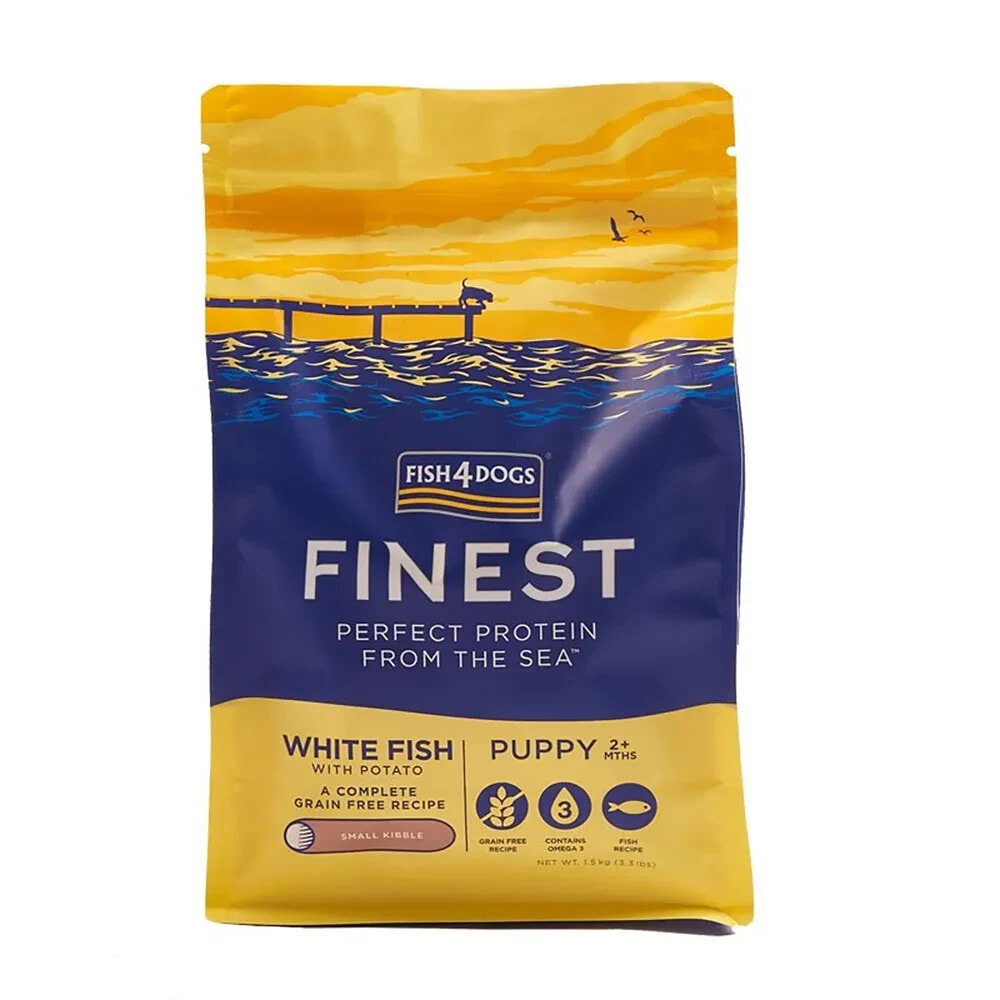 FISH4DOGS Finest small complete white fish dog food 1.5kg