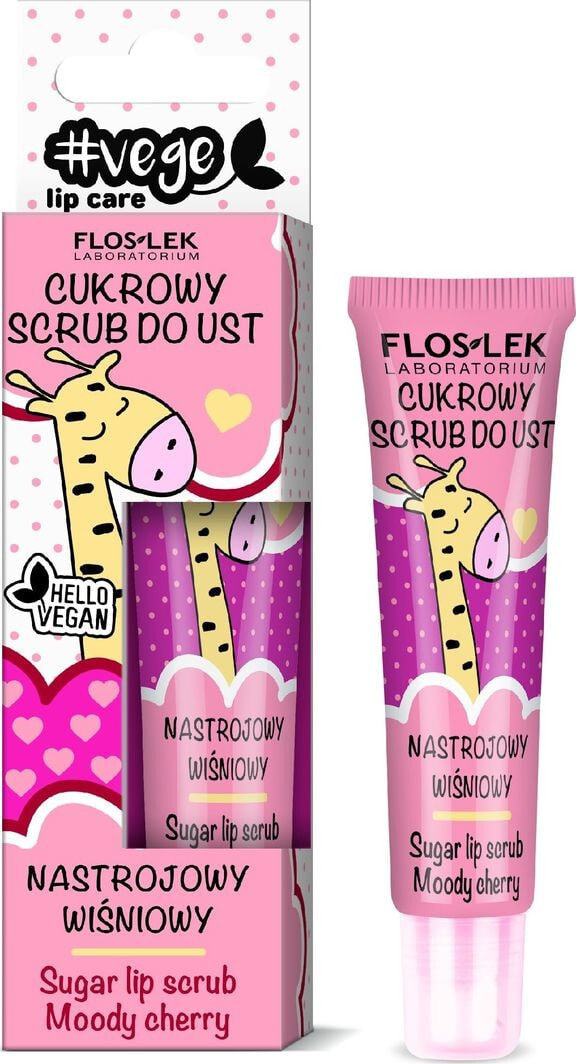 Floslek Lip Care Vege Sugar Lip Scrub Mood Cherry Сахарный скраб для губ 14 г