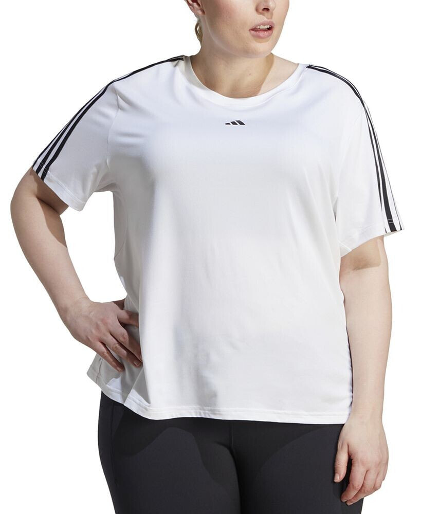 adidas plus Size AEROREADY Train Essentials 3-Stripes T-Shirt Size: 1X: Buy  Online in the UAE, Price from 180 EAD & Shipping to Dubai