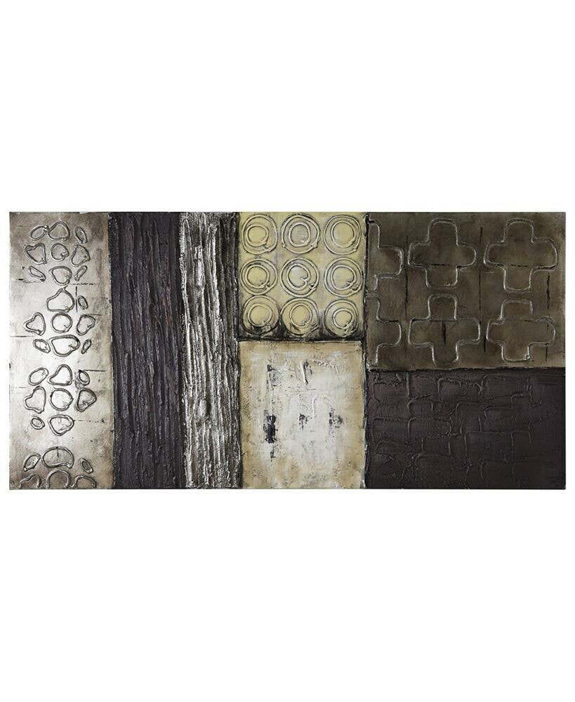 Stacked 2 Textured Metallic Hand Painted Wall Art by Martin Edwards, 30