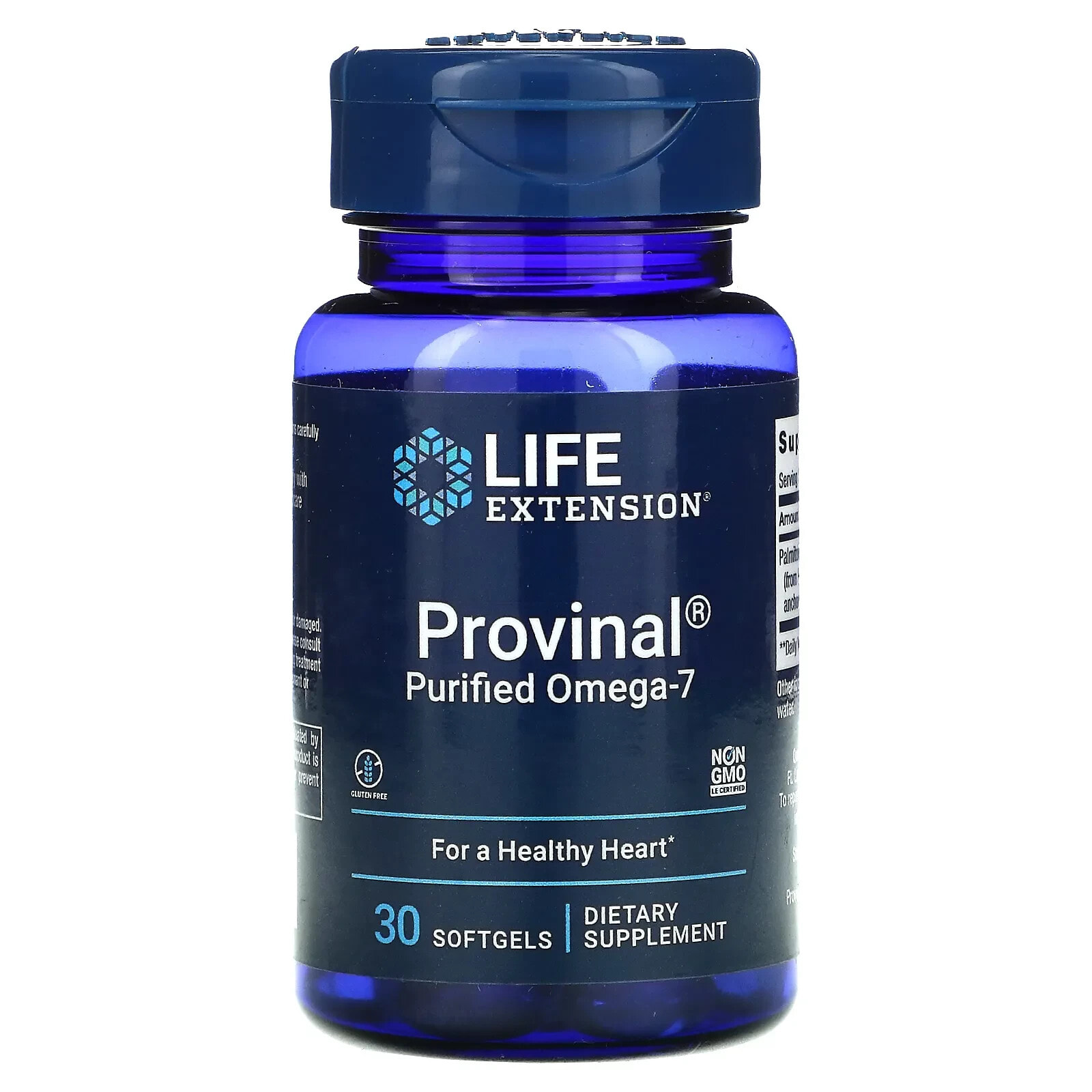 Life Extension, Provinal, очищенная форма омега-7, 30 капсул