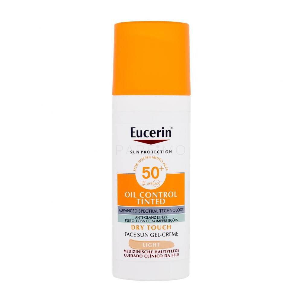 Eucerin Sun Oil Control Tinted Dry Touch Sun Gel-Cream SPF50+ 50 ml sonnenschutz fürs gesicht unisex