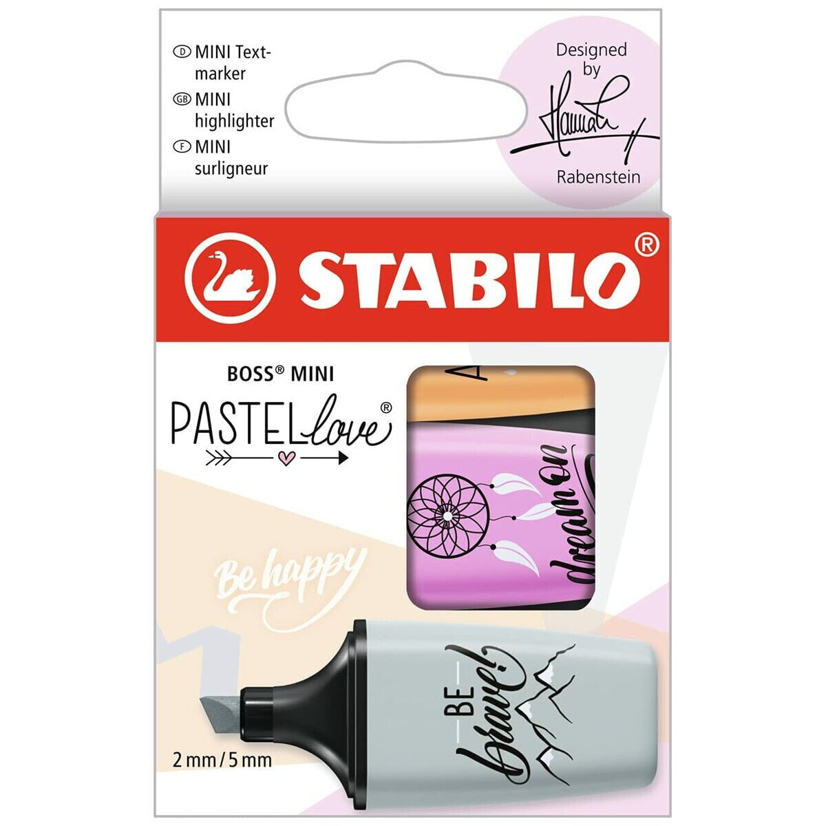 Маркер Stabilo Pastel Love 3 Предметы (Пересмотрено D)