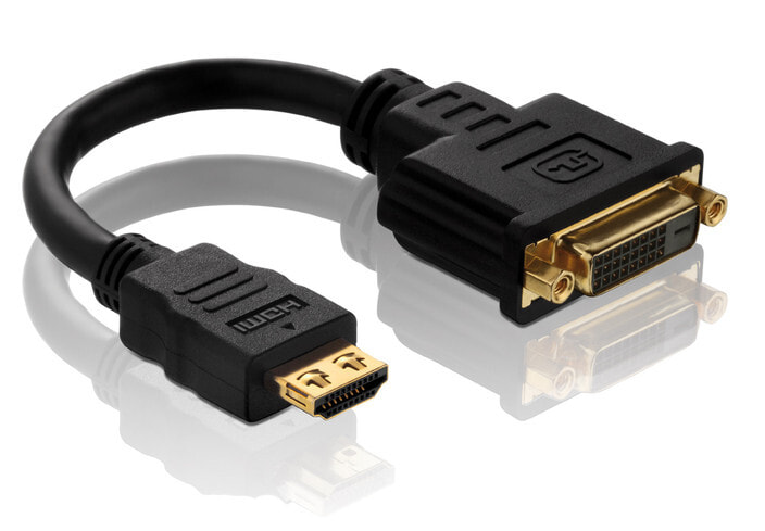 PureLink PI060 кабельный разъем/переходник HDMI DVI Черный