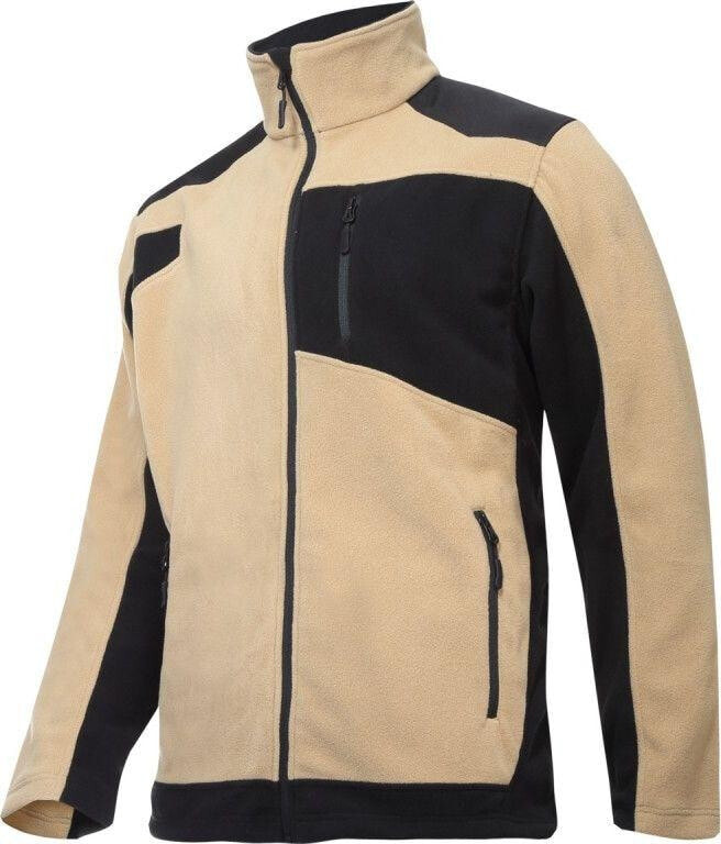 Lahti Pro fleece jacket with beige and black reinforcements, "S" (L4011901)
