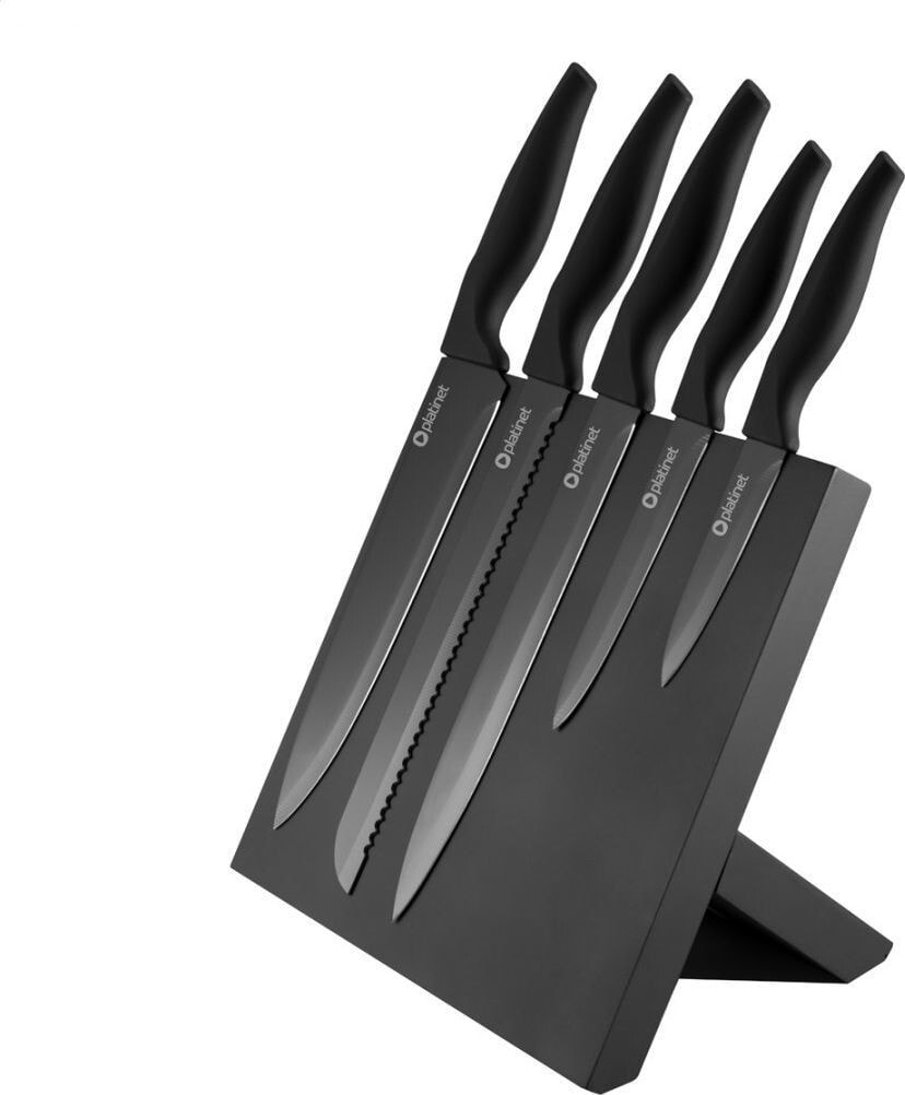 Набор кухонных ножей Platinet PLATINET 5 BLACK KNIVES SET WITH BLACK MAGNETIC BOARD