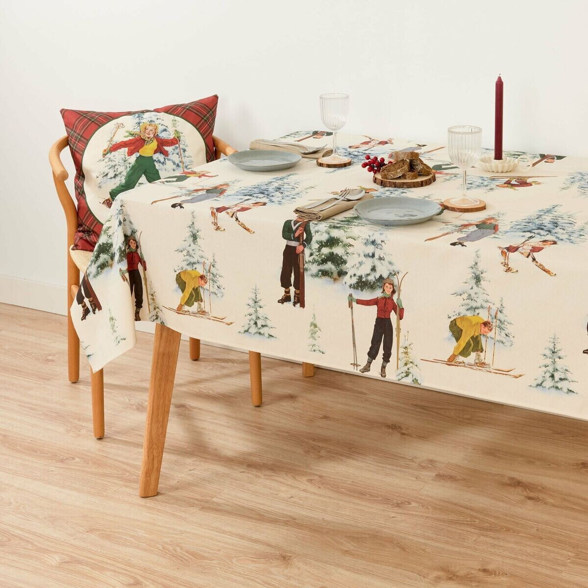 Stain-proof tablecloth Muaré Christmas Sky 240 x 155 cm