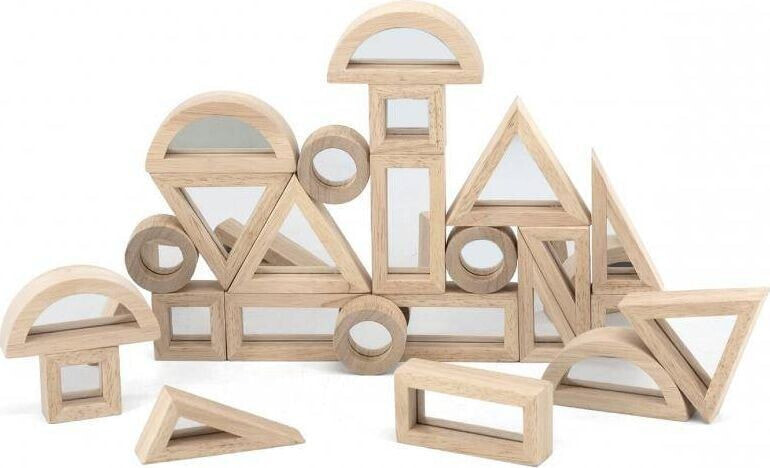 Viga Toys VIGA Drewniane Klocki Lustrzane układanka 24 elementy