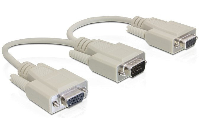 DeLOCK VGA/2 x VGA Бежевый 65328