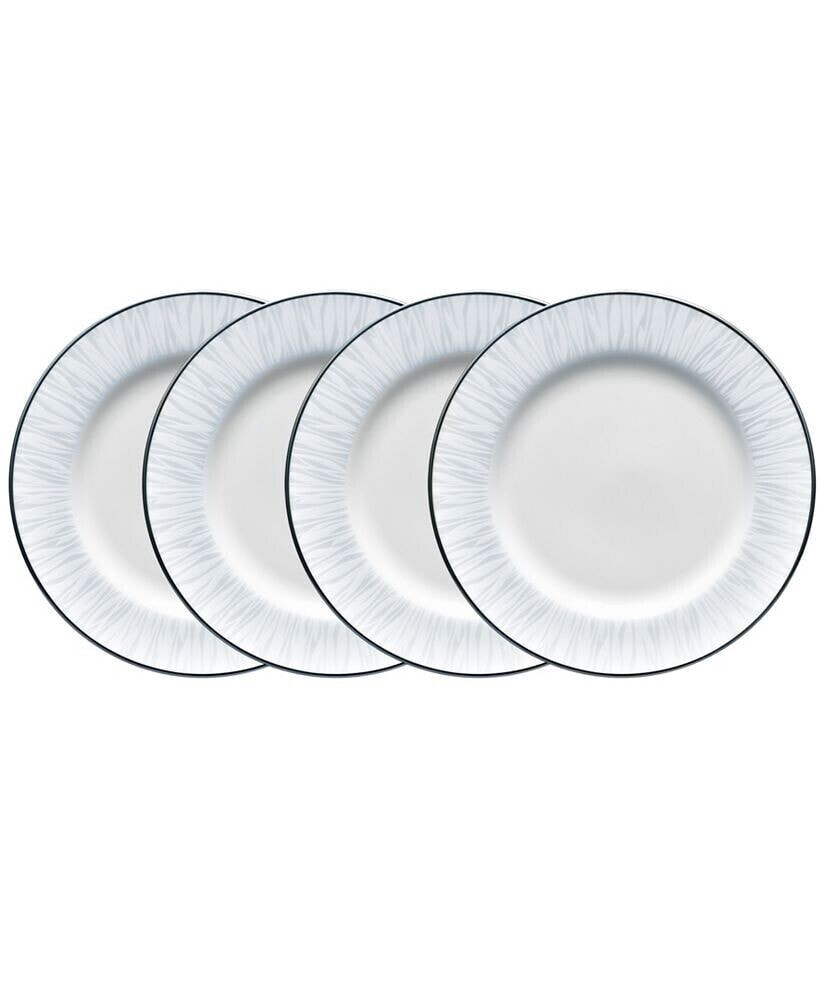 Noritake glacier Platinum Set of 4 Bread Butter and Appetizer Plates, Service For 4