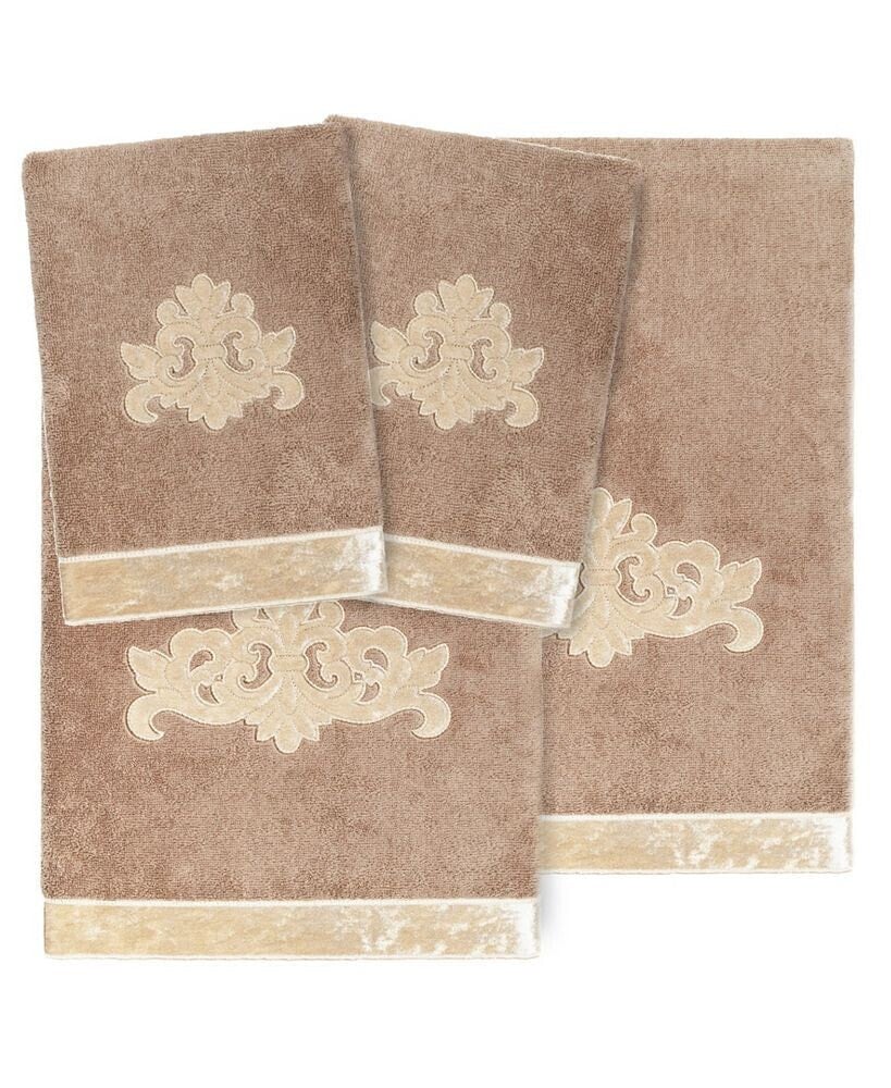 Linum Home textiles Turkish Cotton May Embellished Bath Towel Set, 2 Piece