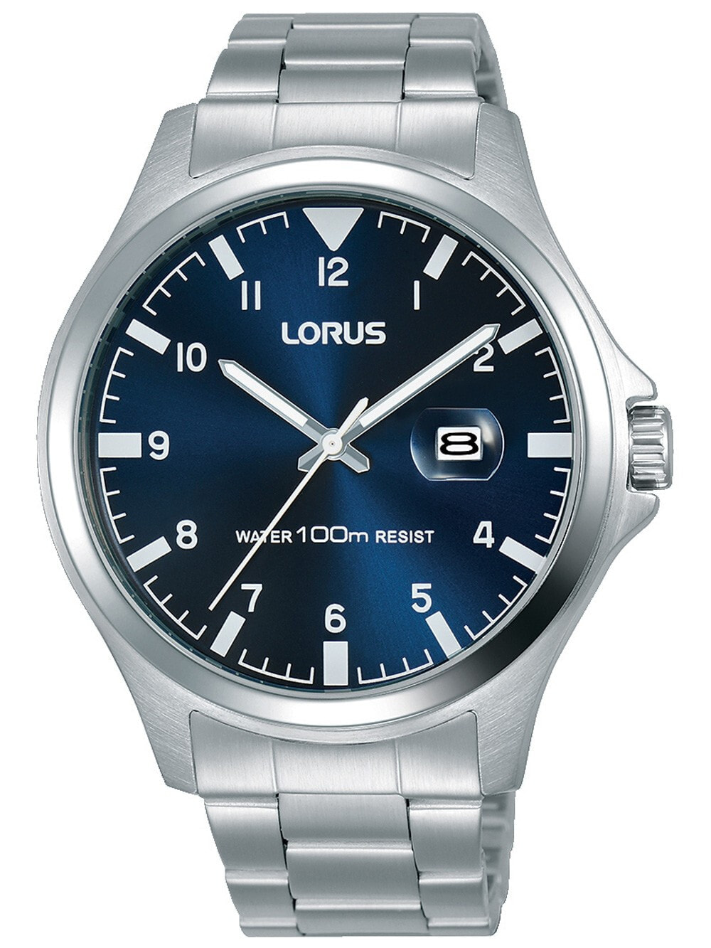 Мужские наручные часы с серебряным браслетом Lorus RH963KX9 Classic Mens 42mm 10ATM