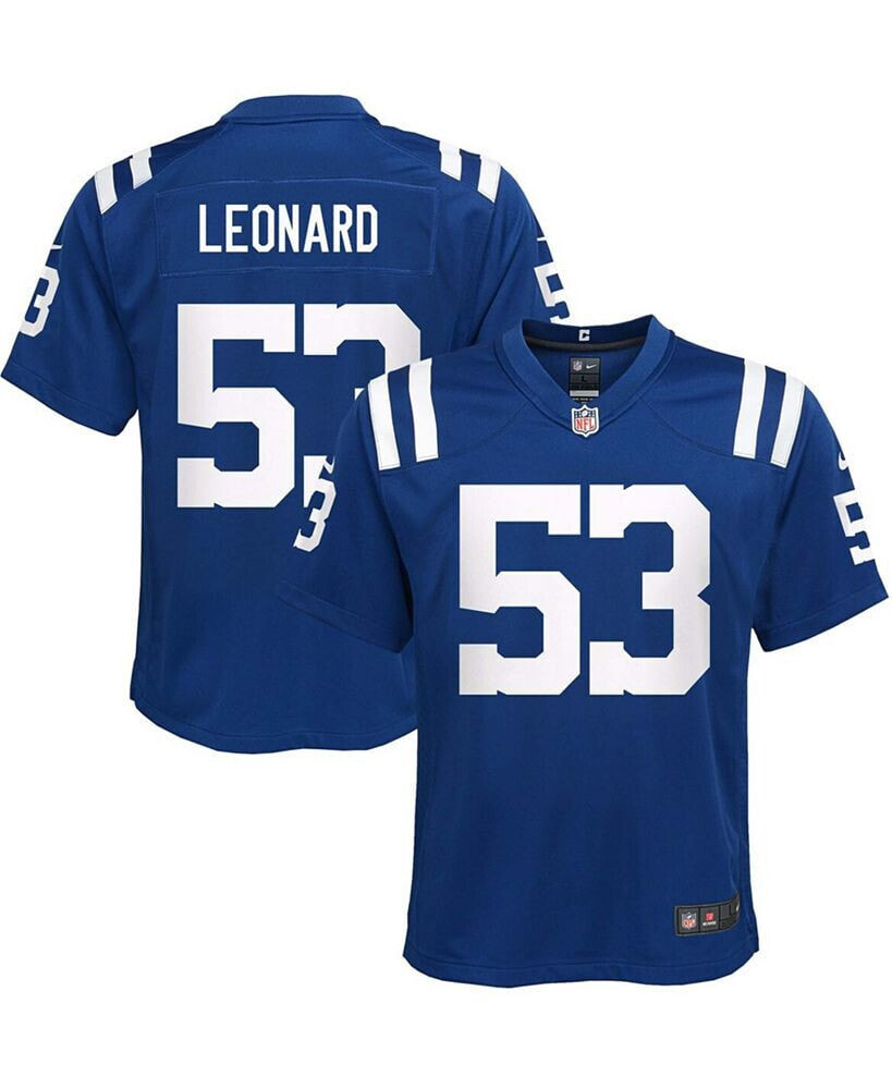 Nike big Boys and Girls Darius Leonard Royal Indianapolis Colts Game Player Jersey