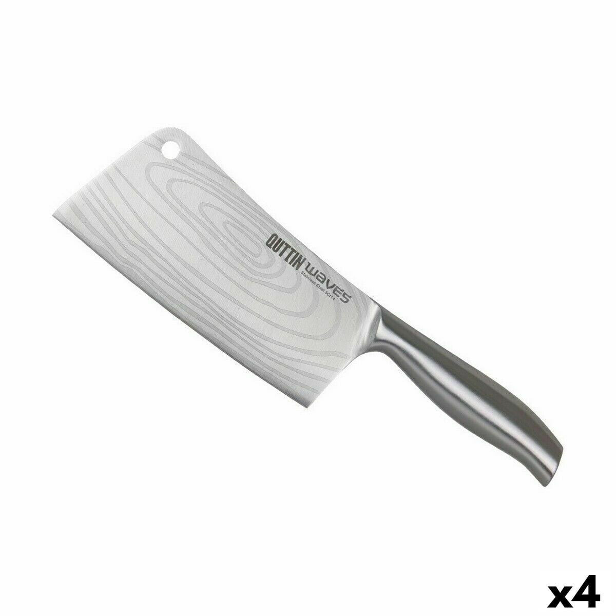 Large Cooking Knife Quttin Waves 17 cm (4 Units)