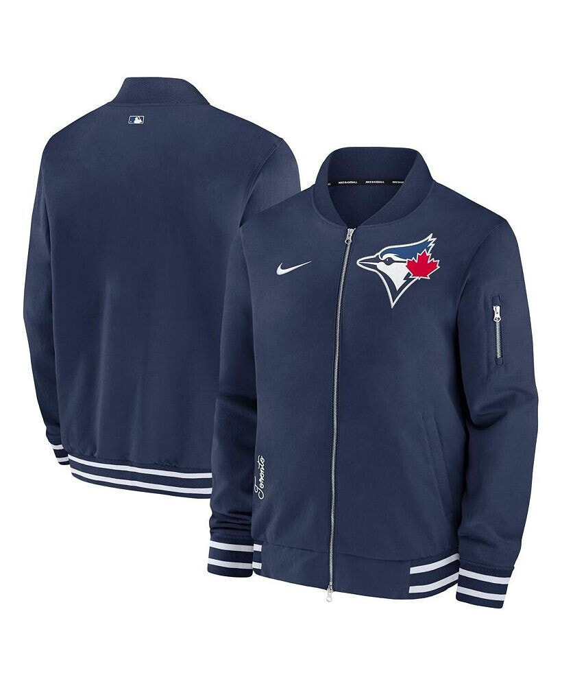 Nike men's Navy Toronto Blue Jays Authentic Collection Full-Zip Bomber Jacket