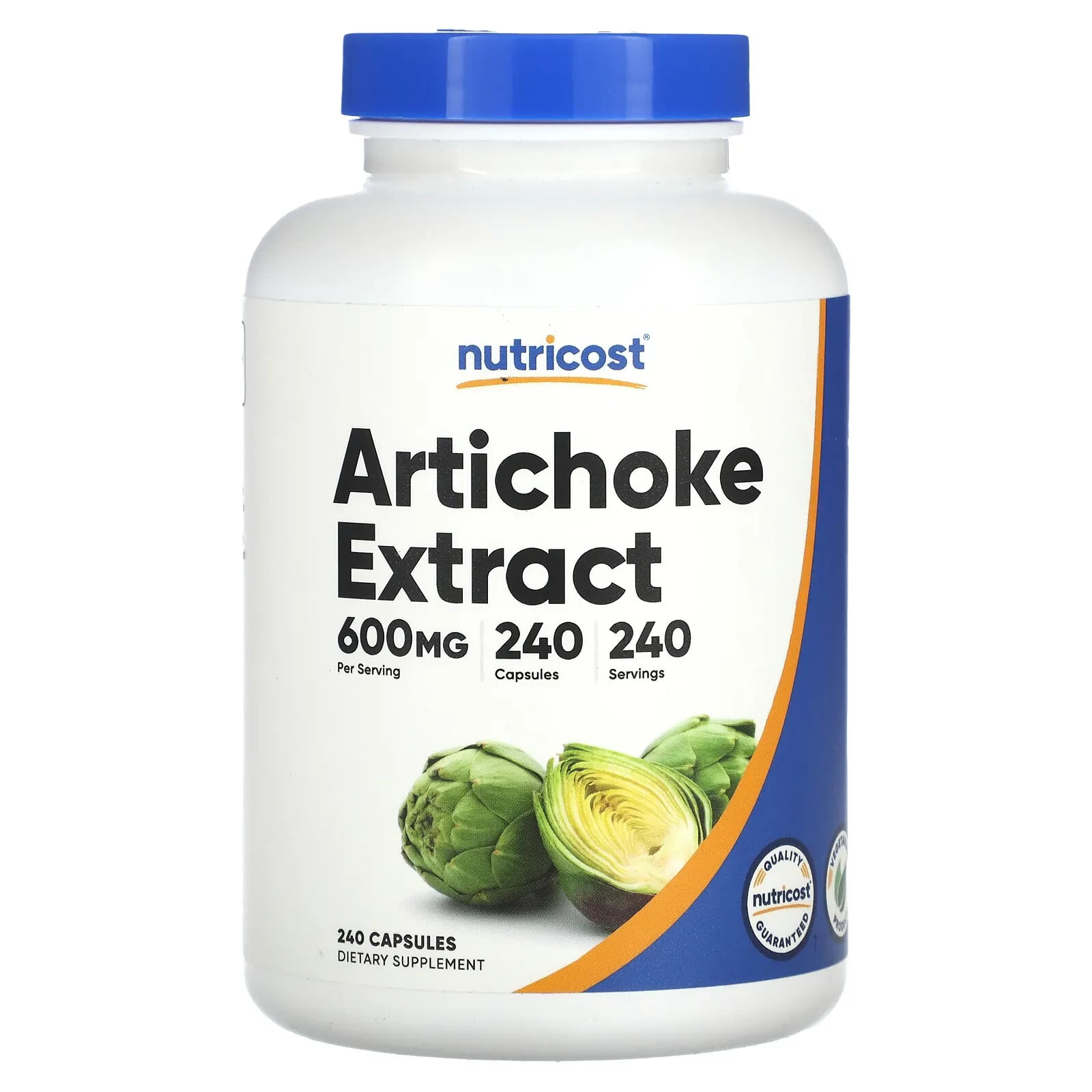 Nutricost, Экстракт артишока, 600 мг, 240 капсул