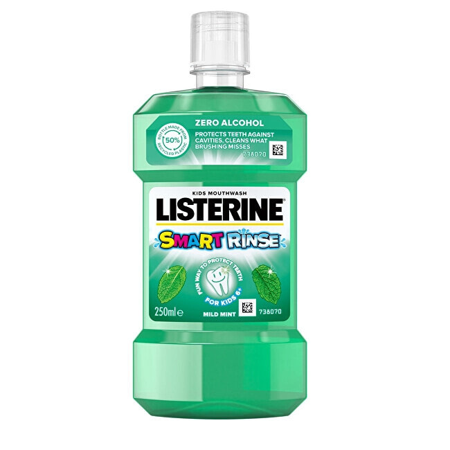 Listerine Kid Smart Rinse Mouthwash Детский ополаскиватель для полости рта с мятным вкусом, без спирта 500 мл