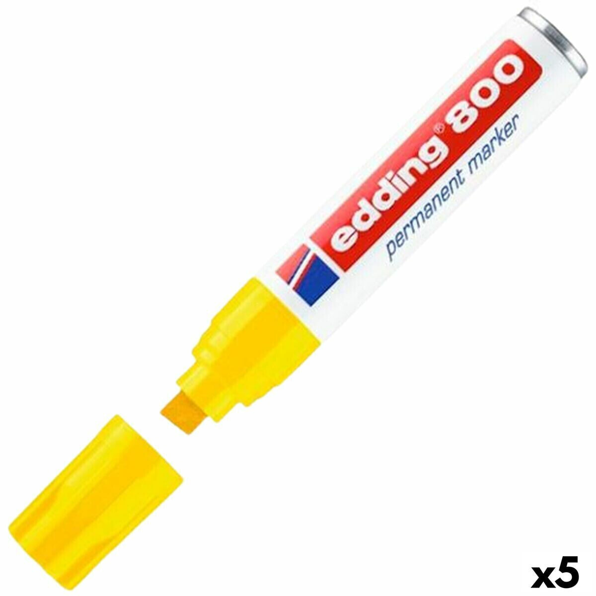 Постоянный маркер Edding 800 Жёлтый 5 штук
