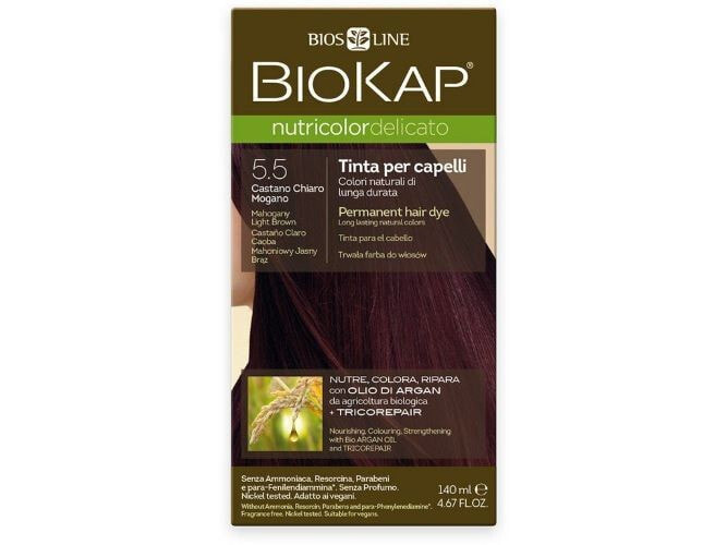 Краска для волос BioKap NUTRICOLOR DELICATO - Hair color - 5.50 Brown - light mahogany 140 ml