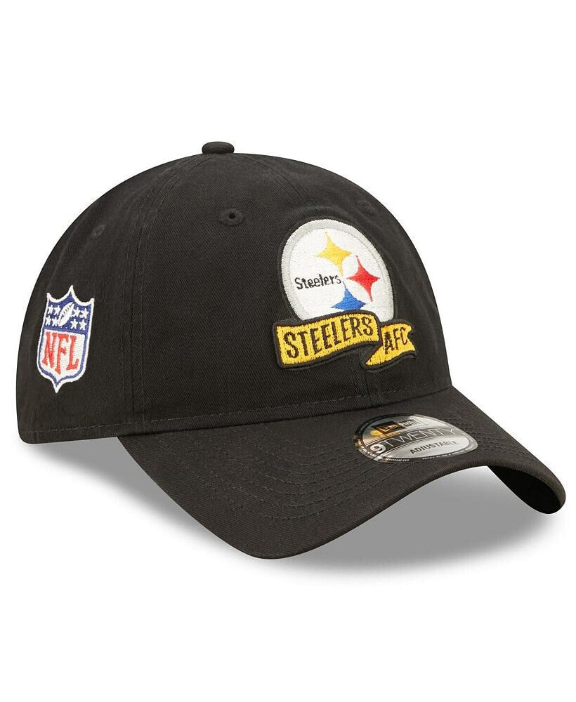 New Era little Boys Black Pittsburgh Steelers 2022 Sideline 9TWENTY Adjustable Hat