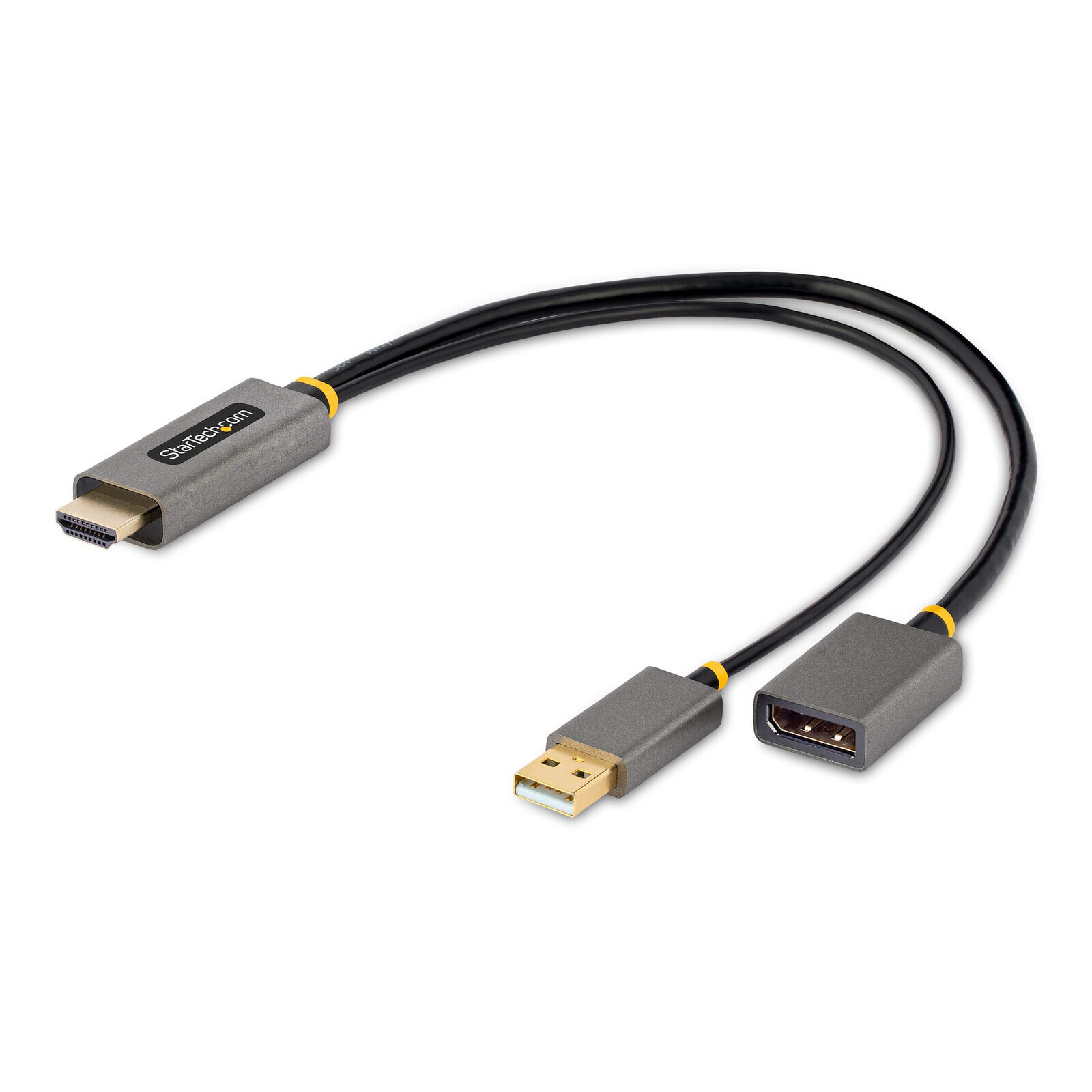 StarTech.com 128-HDMI-DISPLAYPORT видео кабель адаптер 0,3 m HDMI Тип A (Стандарт) Черный, Серый