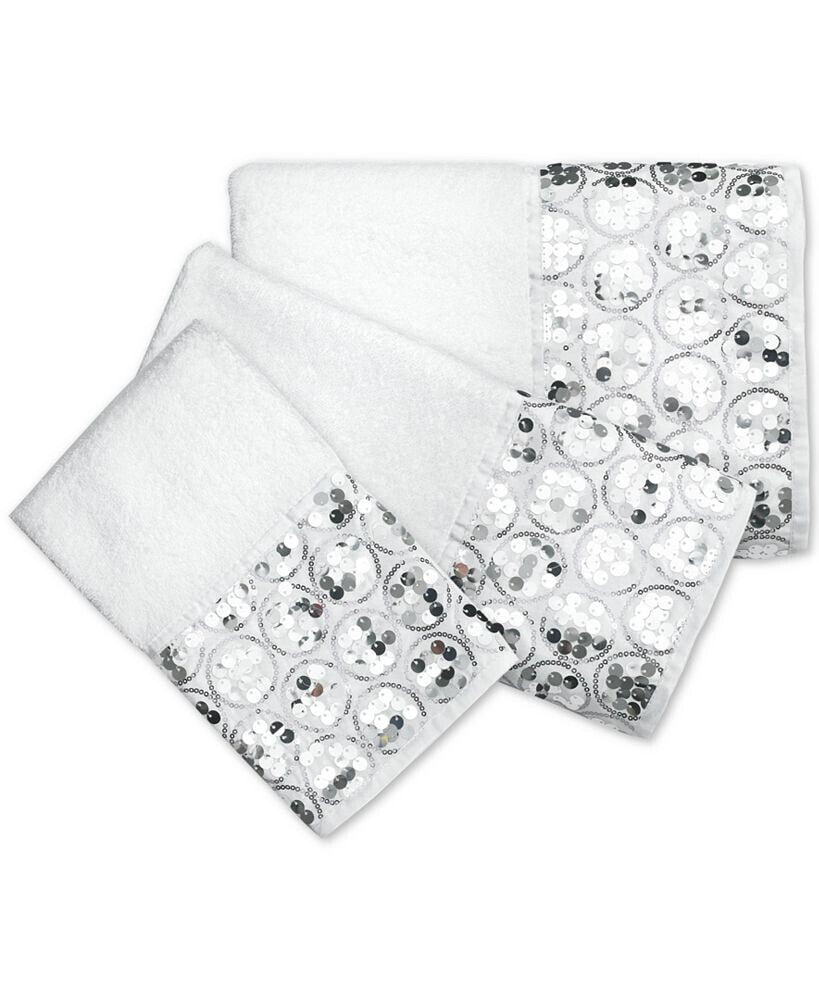 Popular Bath sinatra Cotton 3-Pc. Sequin Towel Set