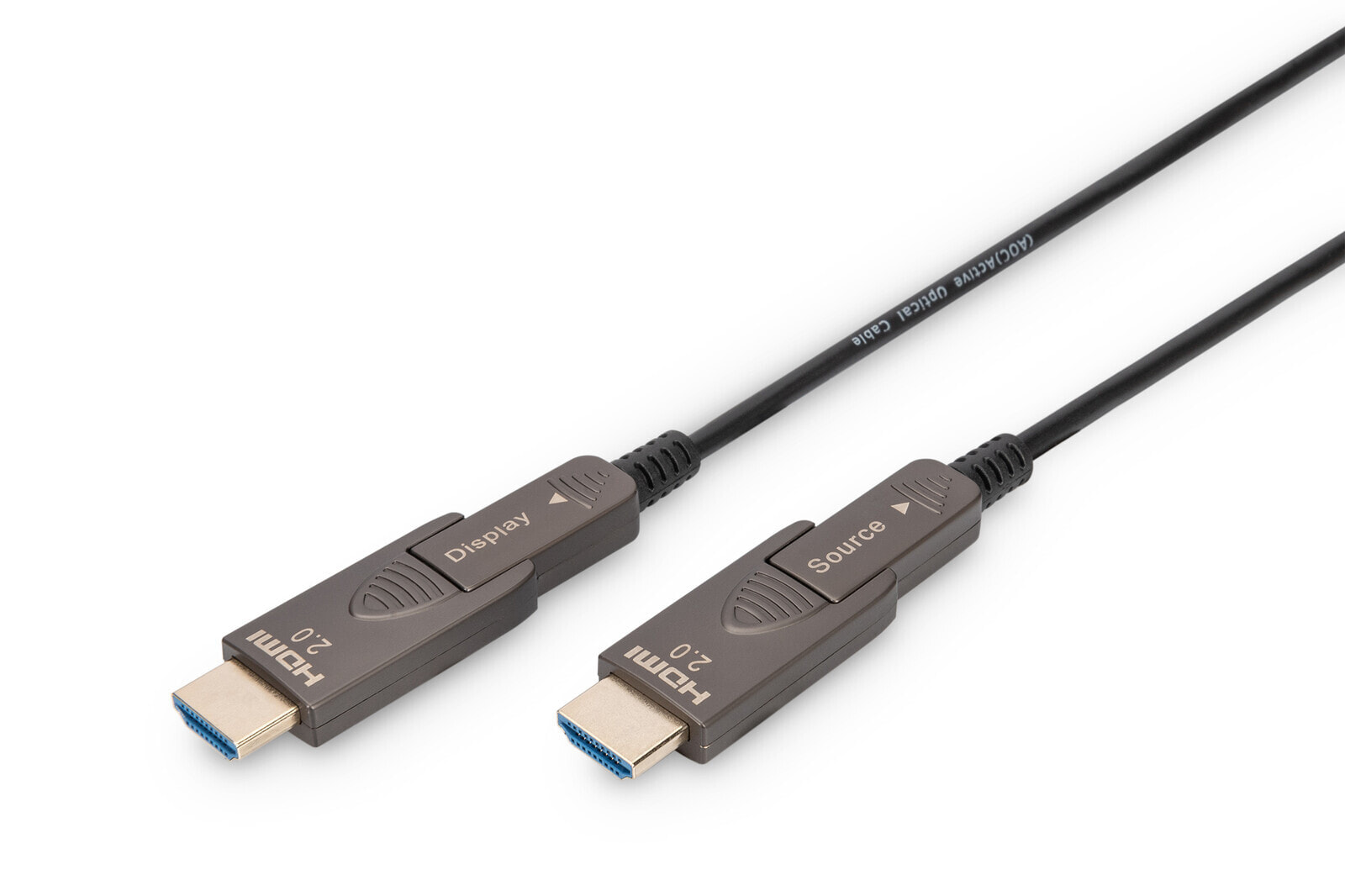 DIGITUS 4K - HDMI® AOC Hybrid Fiber Optic Cable with 20m removable plug