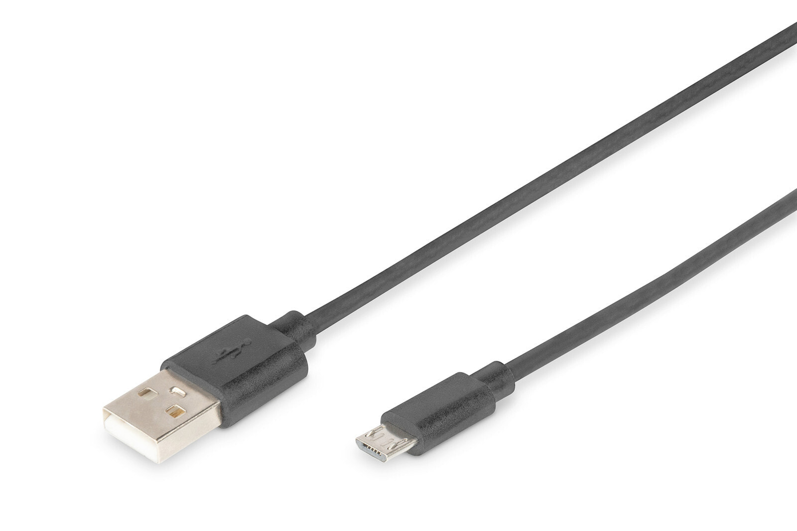 Digitus 1m, USB2.0-A/USB2.0 micro-B USB кабель 2.0 USB A Micro-USB B Черный DB-300127-010-S
