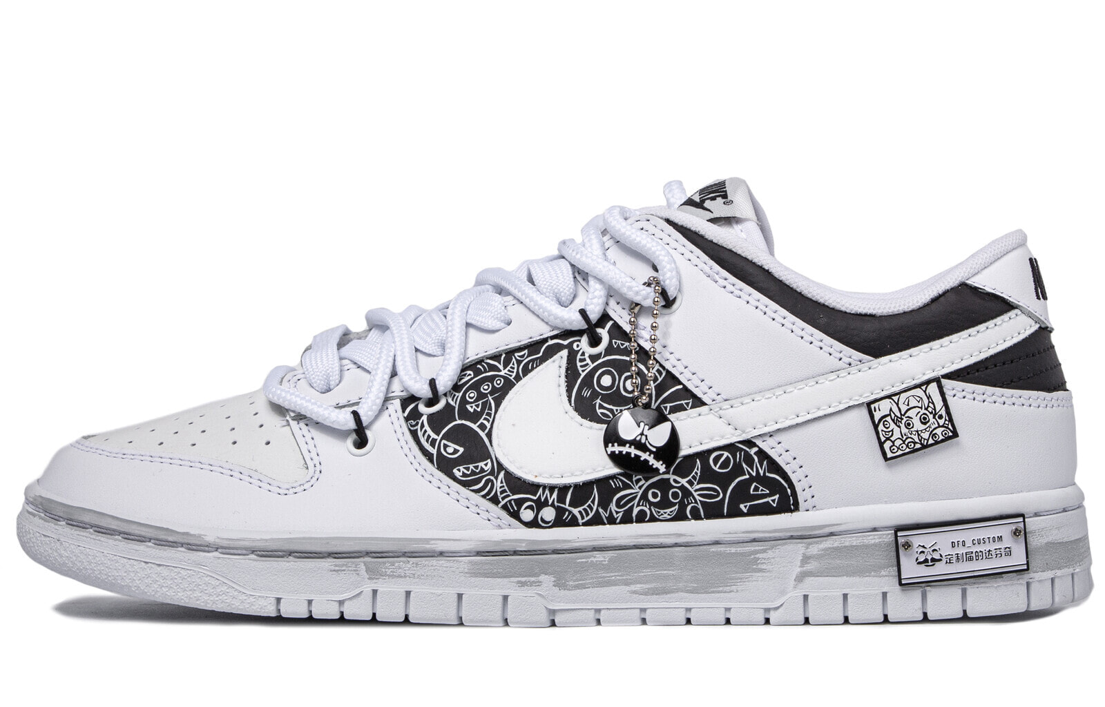 【定制球鞋】 Nike Dunk Low Retro 达芬奇定制 简约 高街 怪兽狂欢 潮流 低帮 板鞋 男款 黑白 / Кроссовки Nike Dunk Low DJ6188-101