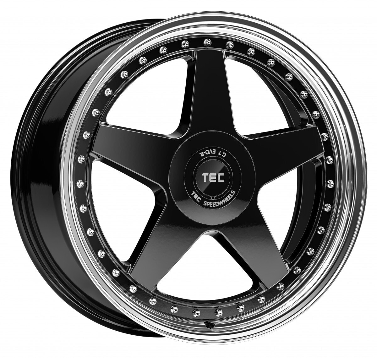 Колесный диск литой TEC Speedwheels GT EVO-R schwarz-glanz-hornpoliert 8.5x20 ET40 - LK5/114.3 ML72.5