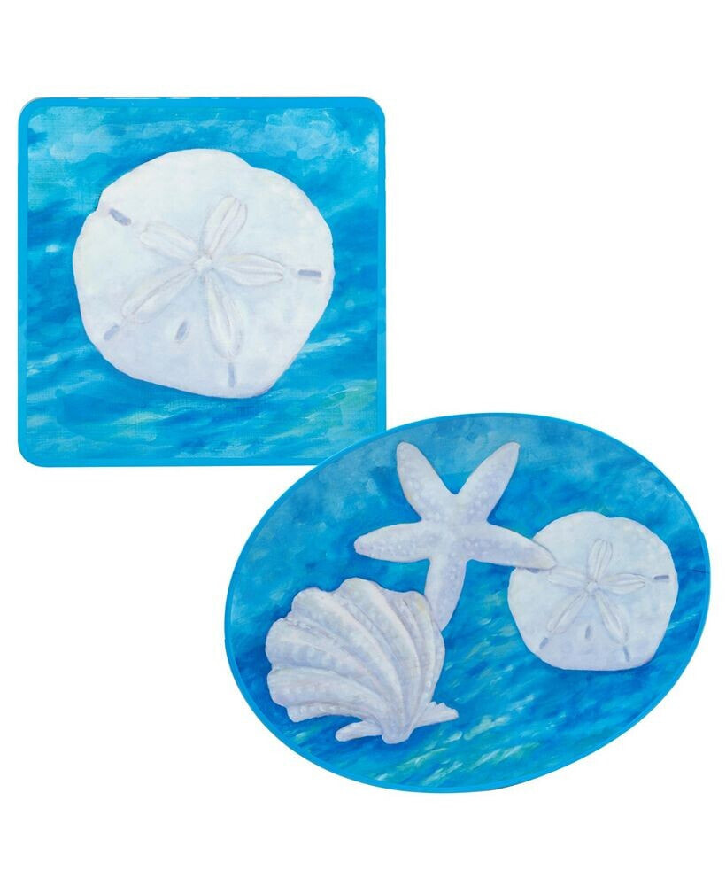 Certified International ocean Beach Melamine Platter, Set of 2