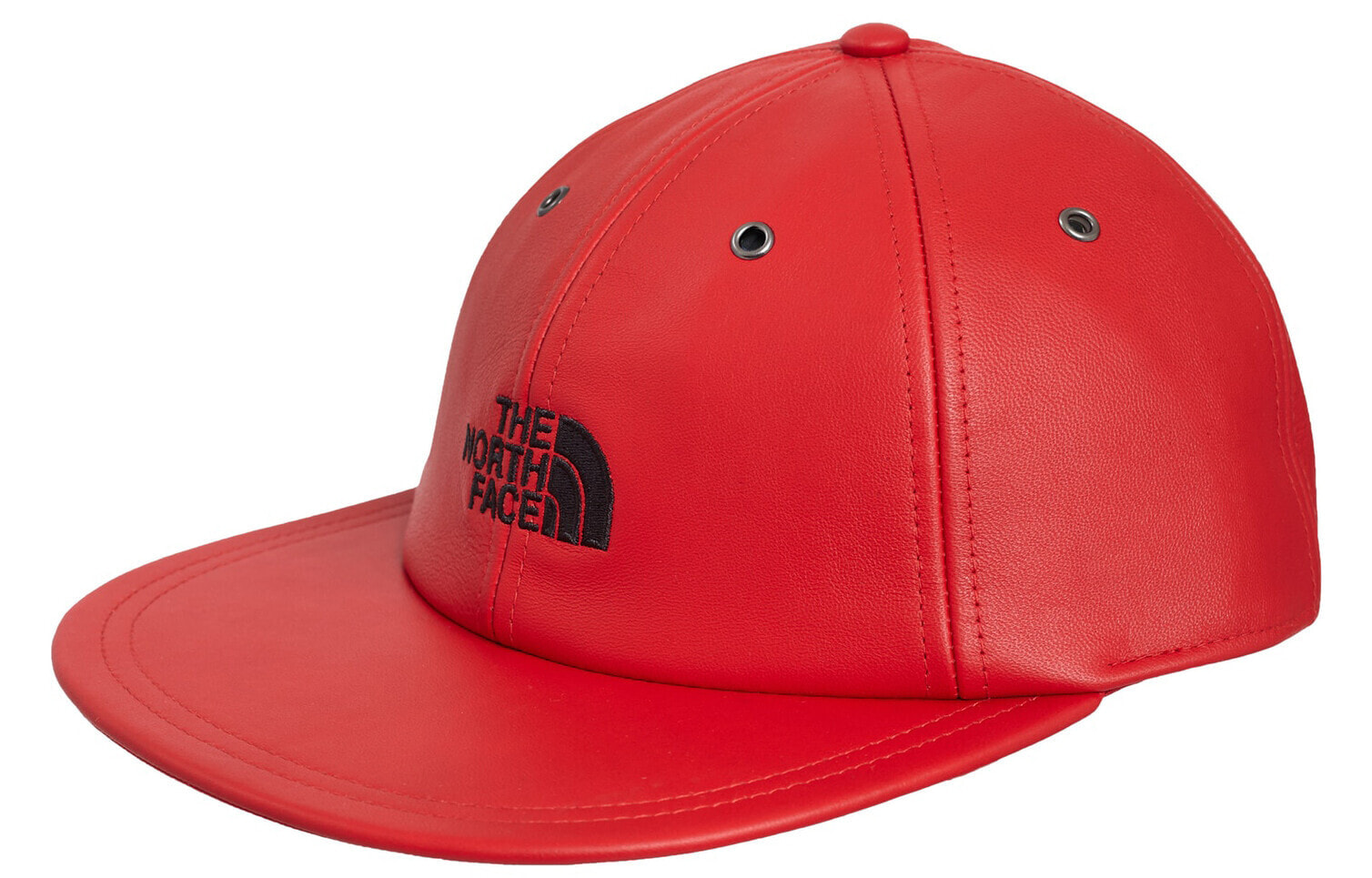 Supreme FW18 The North Face Leather 6-Panel Red 北面联名 皮质棒球帽 红色 / Шапка Supreme FW18 The North Face Leather 6-Panel Red SUP-FW18-609