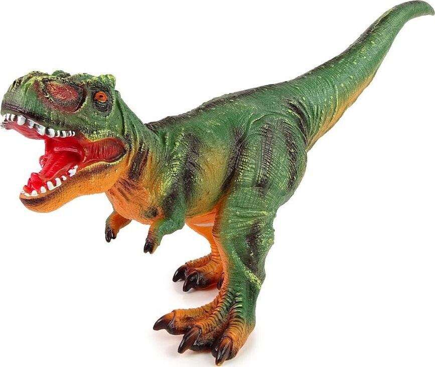 LeanToys Duża Figurka Dinozaur Tyranozaur Rex Zielono- Pomarańczowy Dźwięk 60 cm Długości