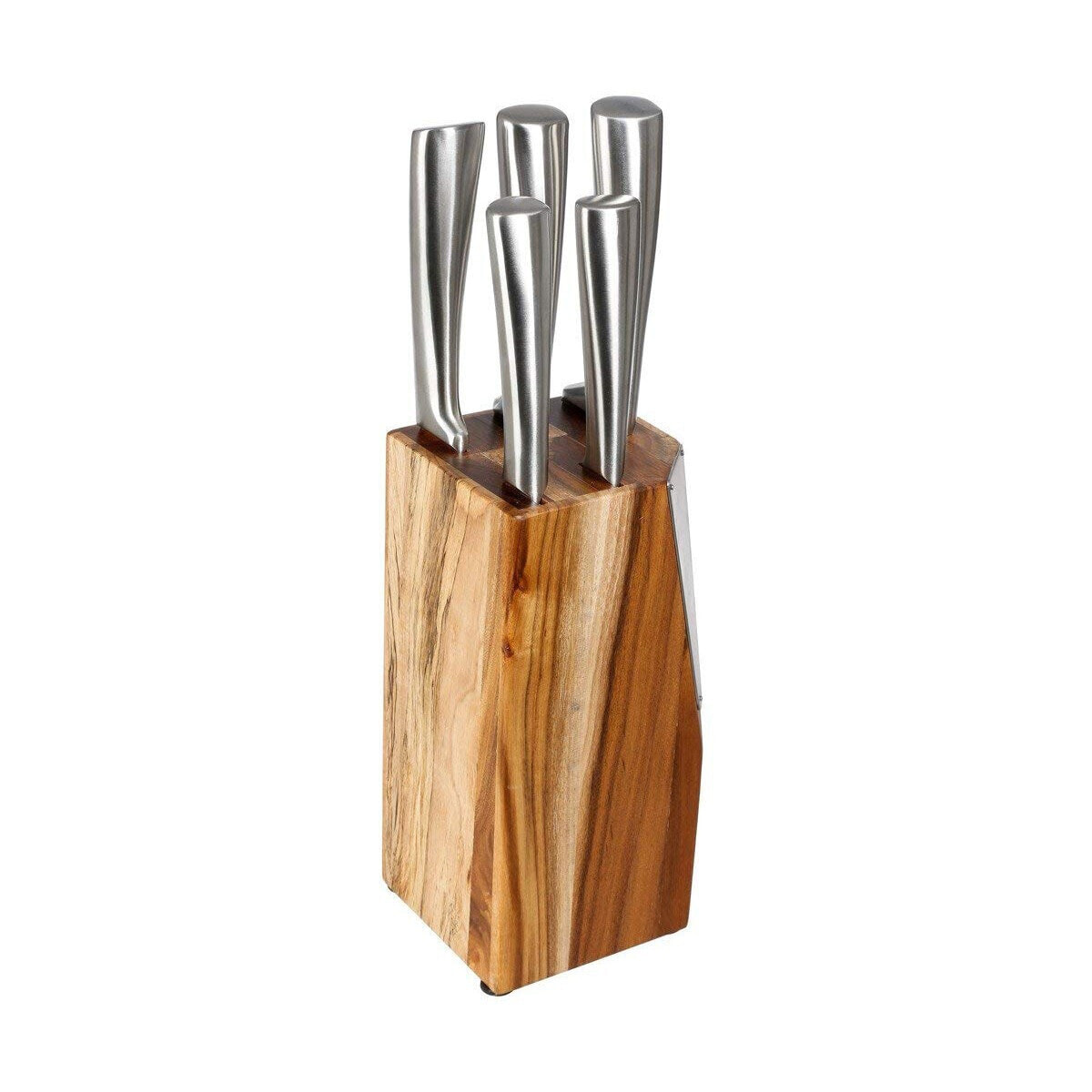 Set of Knives with Wooden Base 5five