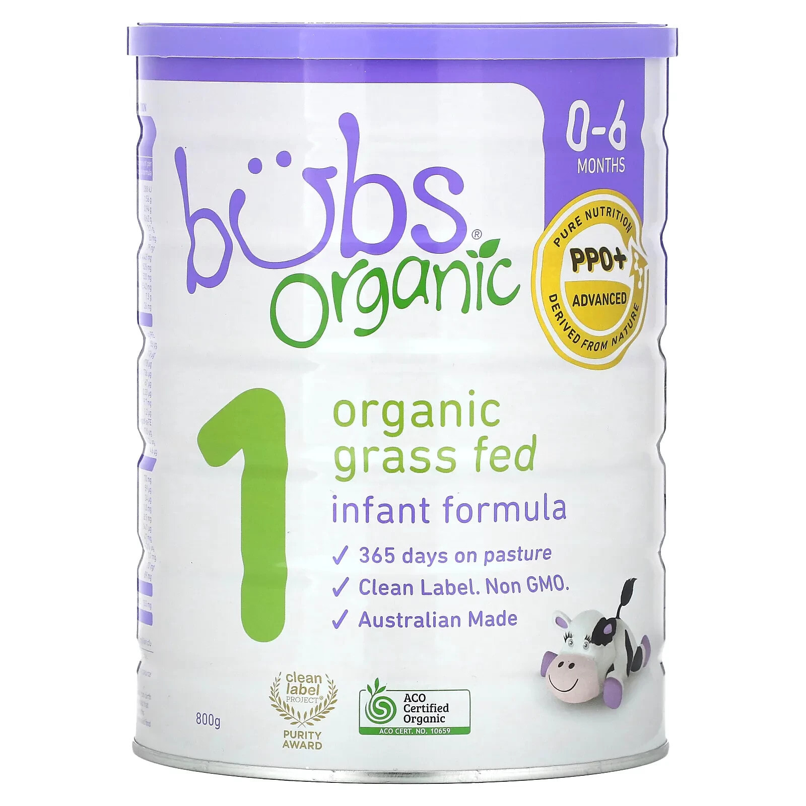 Organic Grass Fed Infant Formula, 0-6 Months, 800 g