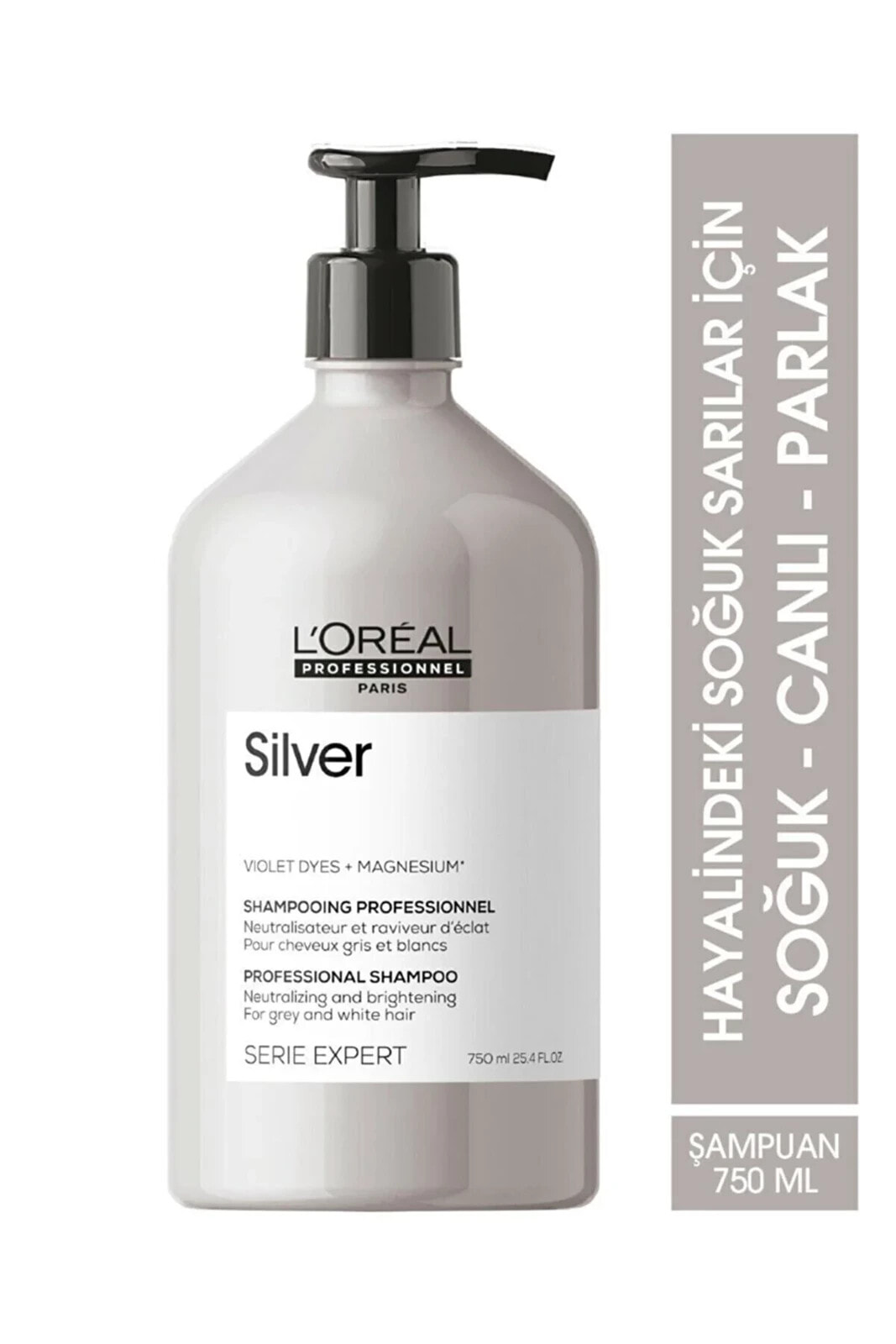 L'Oreal Professionnel Silver Shampoo Оттеночный шампунь для нейтрализации желтизны осветленных и седых волос 1500 мл