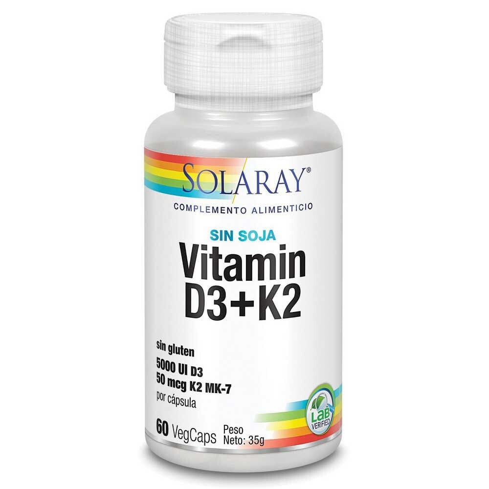 SOLARAY Vitamin D3+K2 (MK7) 60 Units