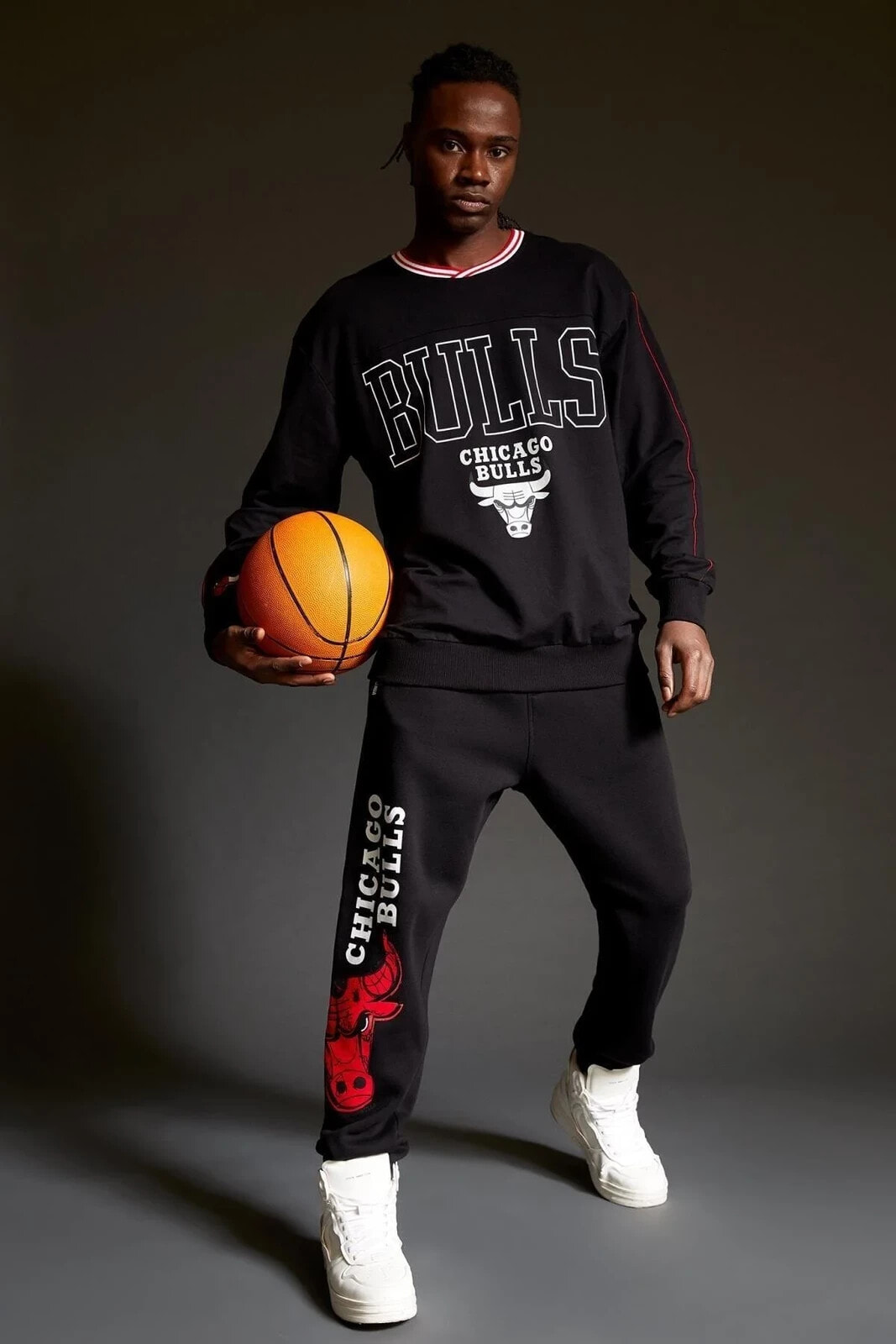 Fit Oversize Fit Nba Chicago Bulls Jogger Eşofman Altı