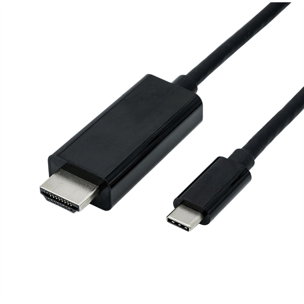 ROLINE 11.04.5840 видео кабель адаптер 1 m USB Type-C HDMI Черный